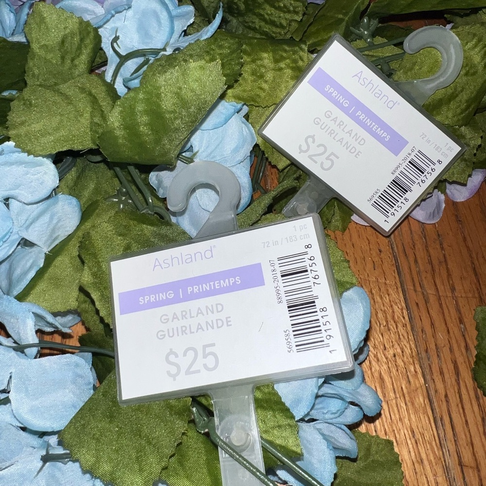 PURPLE Hydrangea floral garland 6ft each - Picture 4 of 7